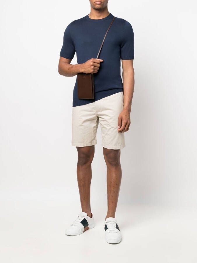 Malo Gebreide top Blauw