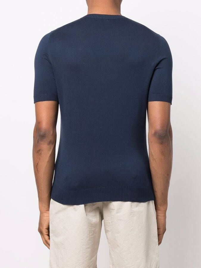 Malo Gebreide top Blauw