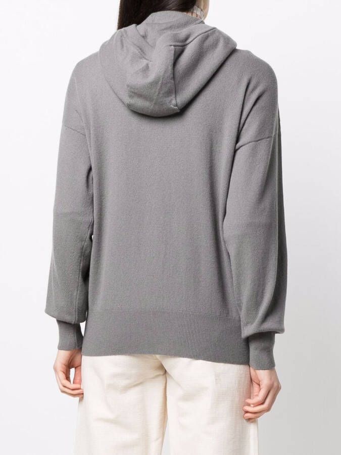 Malo Hoodie met rits Grijs