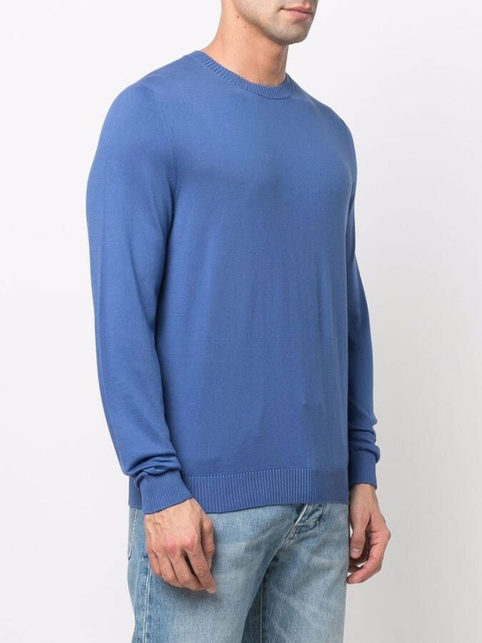 Malo Katoenen trui Blauw