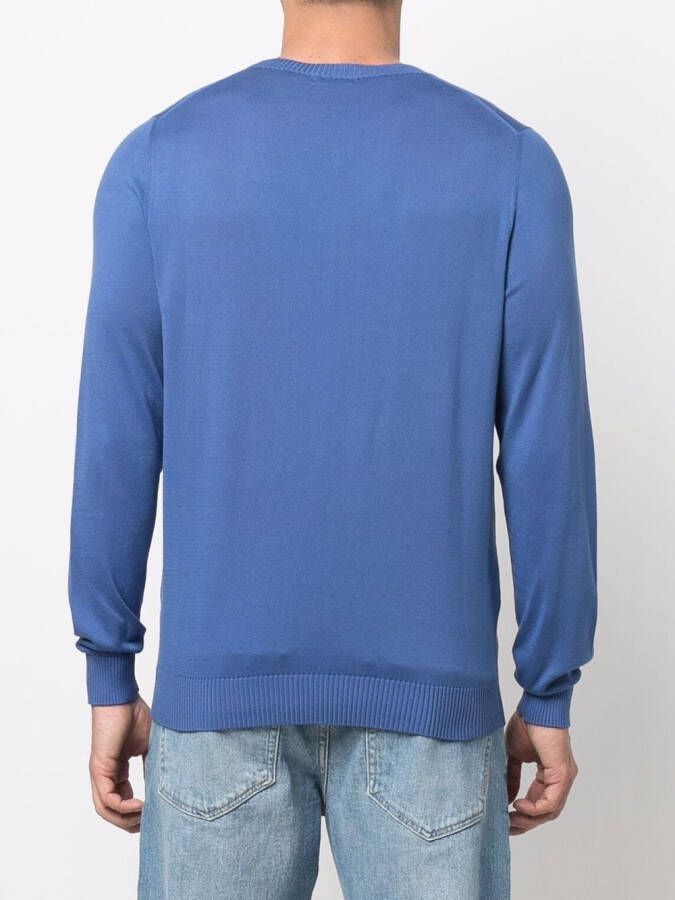 Malo Katoenen trui Blauw