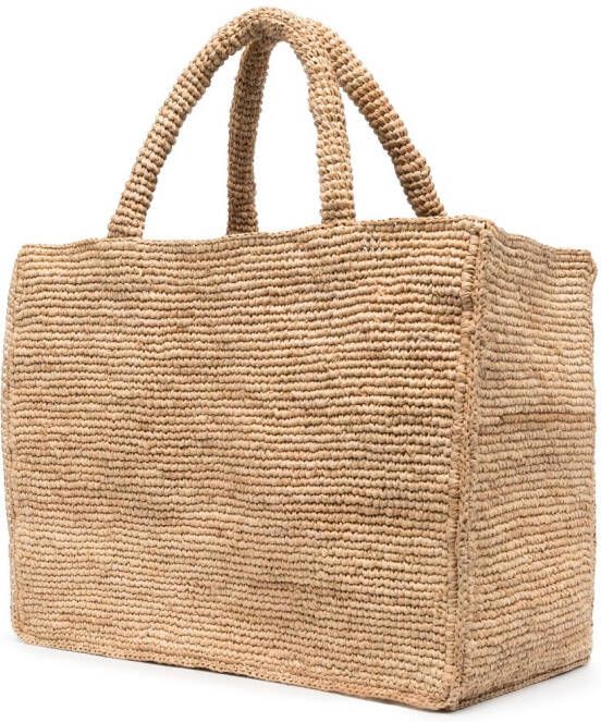 Manebi Geweven shopper Beige