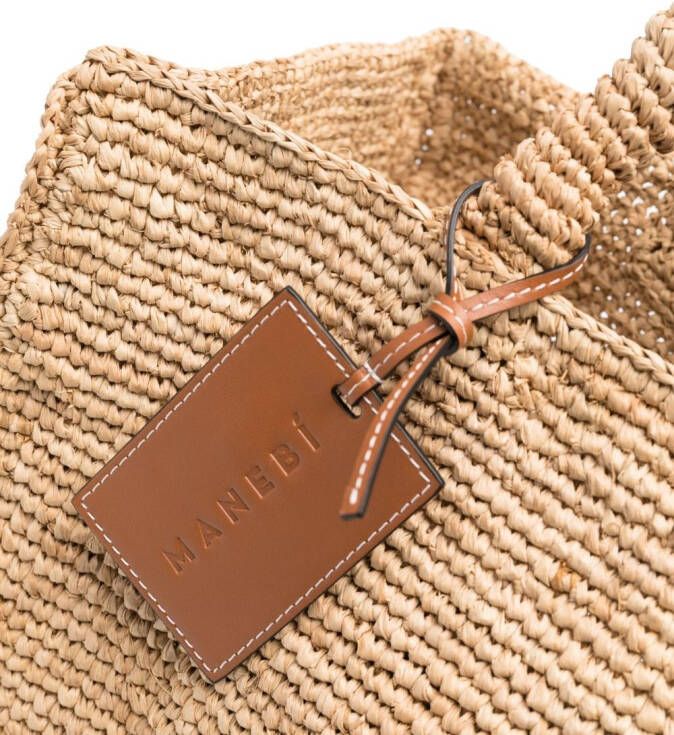 Manebi Geweven shopper Beige
