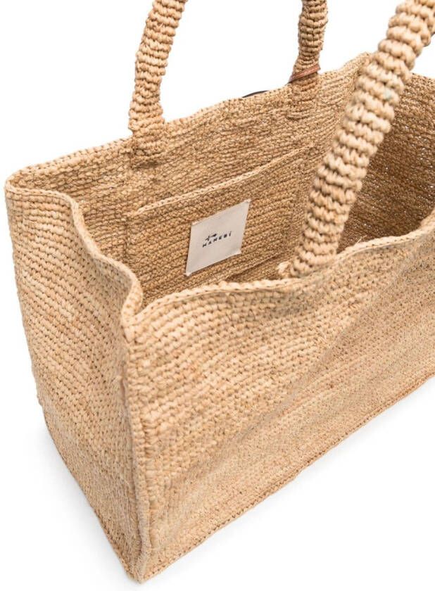 Manebi Geweven shopper Beige