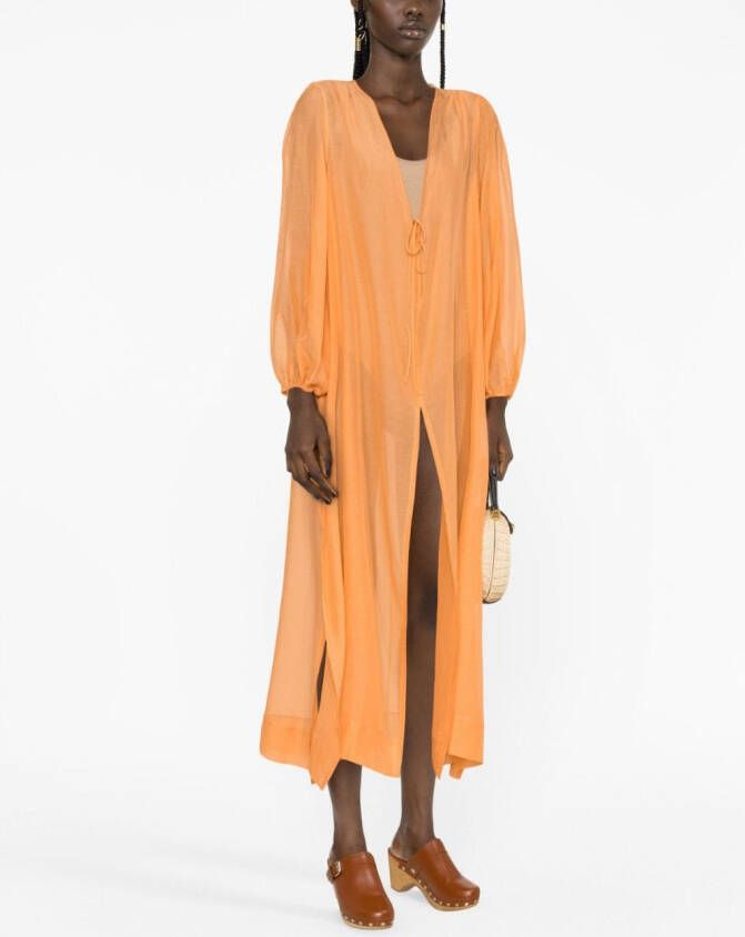 Manebi Zijden jurk Oranje