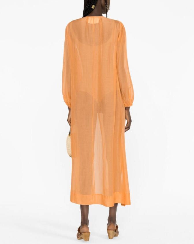 Manebi Zijden jurk Oranje