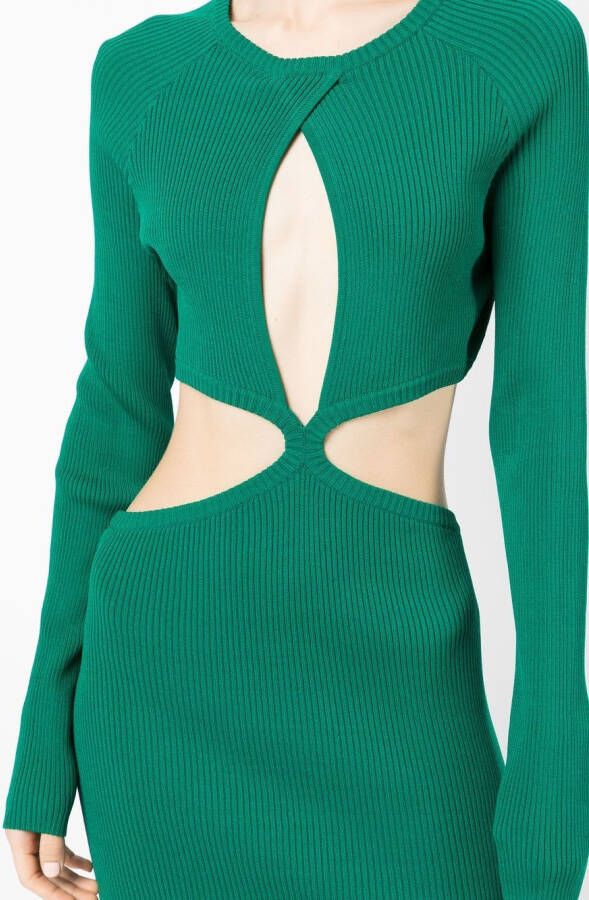 MANNING CARTELL Ribgebreide jurk Groen