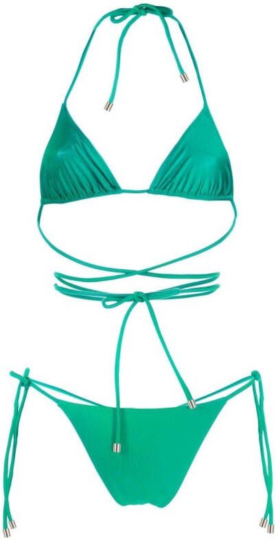 Manokhi Bikini met print Groen