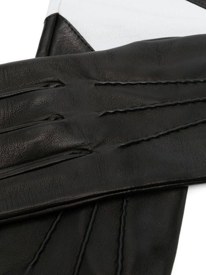 Manokhi Handschoenen met colourblocking Zwart