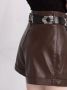 Manokhi Leren shorts Bruin - Thumbnail 3