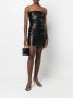 Manokhi Strapless mini-jurk Zwart - Thumbnail 2