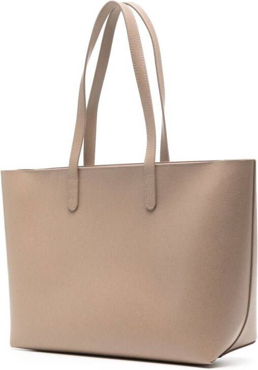 Mansur Gavriel Shopper met logo-reliëf Beige