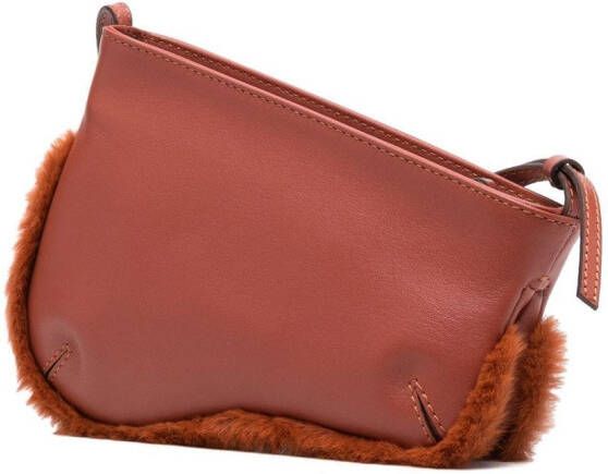 Manu Atelier Curve shopper met rits Rood