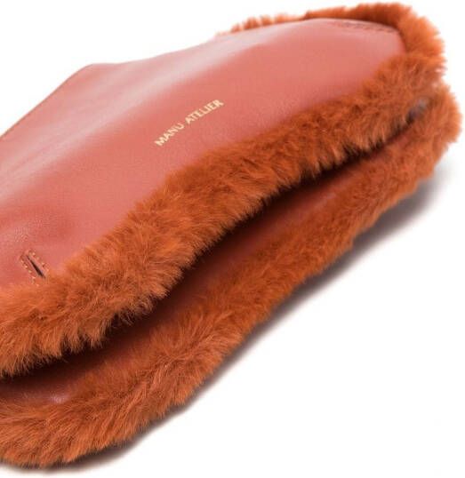 Manu Atelier Curve shopper met rits Rood