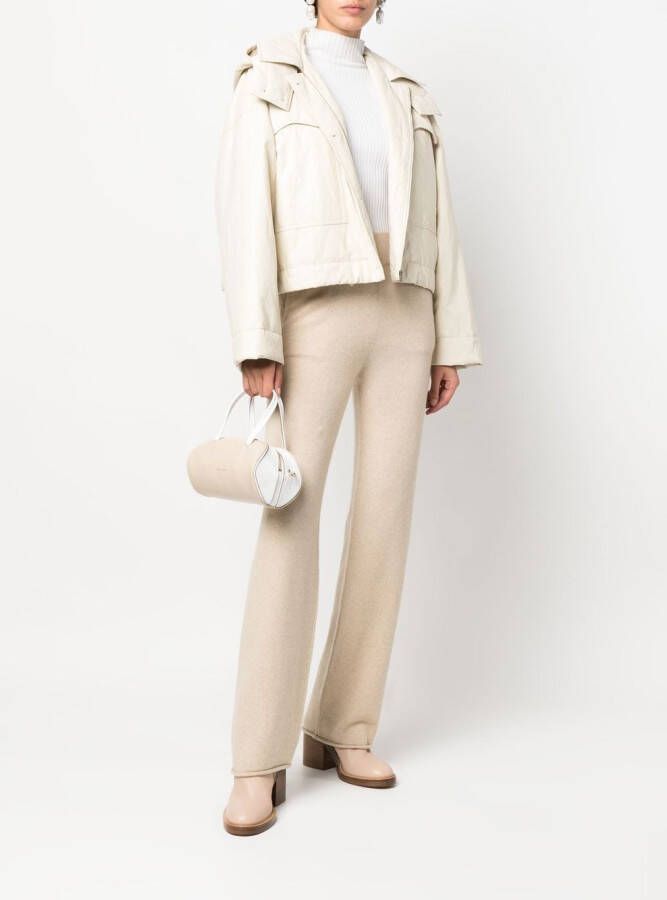 Manu Atelier Cylinder tweekleurige draagtas Beige