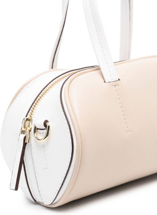 Manu Atelier Cylinder tweekleurige draagtas Beige