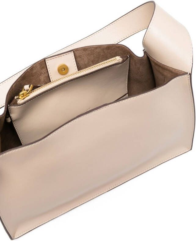 Manu Atelier Kesme leren schoudertas Beige