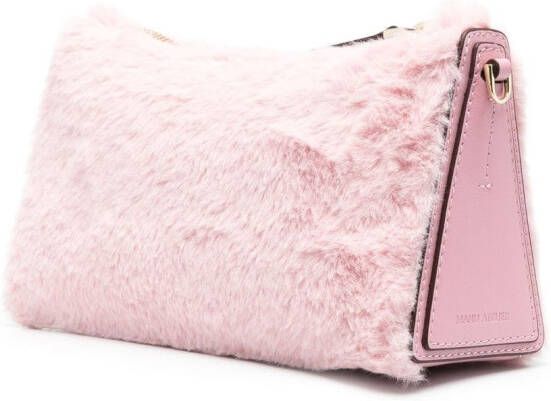 Manu Atelier Prism schoudertas van imitatiebont Roze