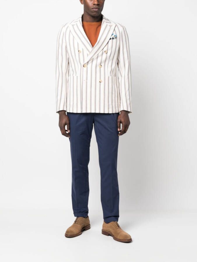 Manuel Ritz Gestreepte blazer Beige