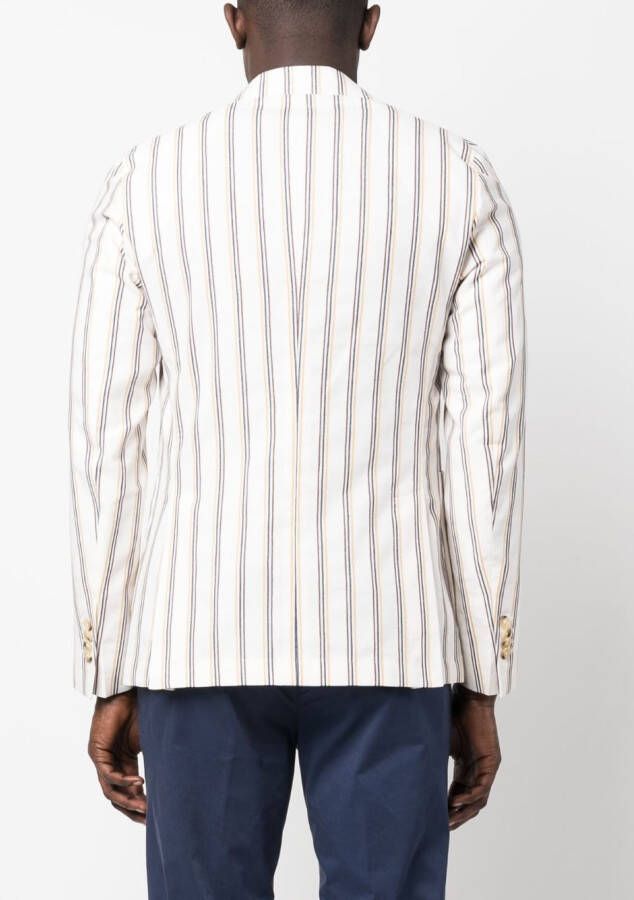 Manuel Ritz Gestreepte blazer Beige