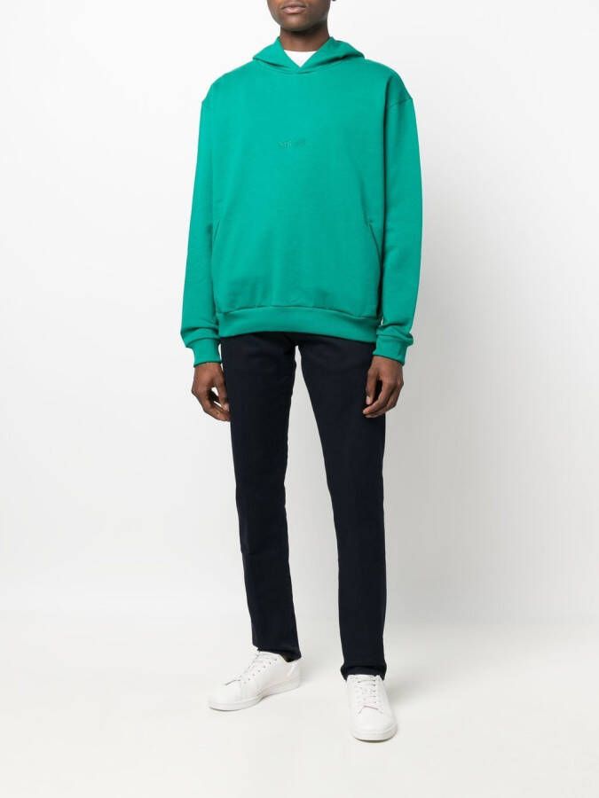 Manuel Ritz Hoodie met geborduurd logo Groen