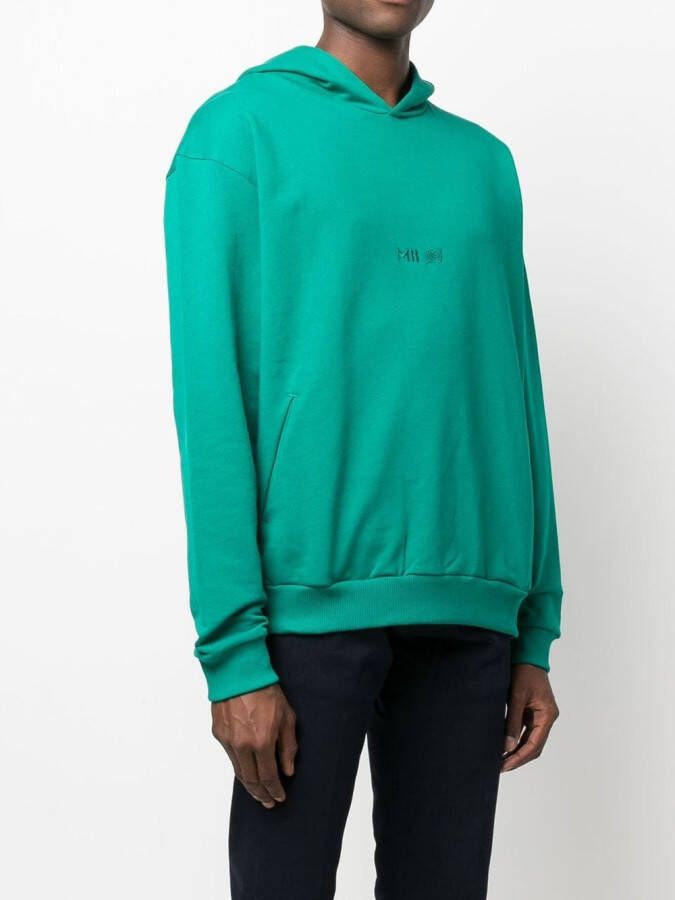 Manuel Ritz Hoodie met geborduurd logo Groen