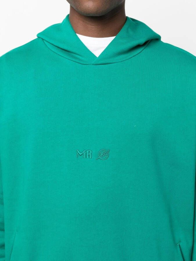 Manuel Ritz Hoodie met geborduurd logo Groen