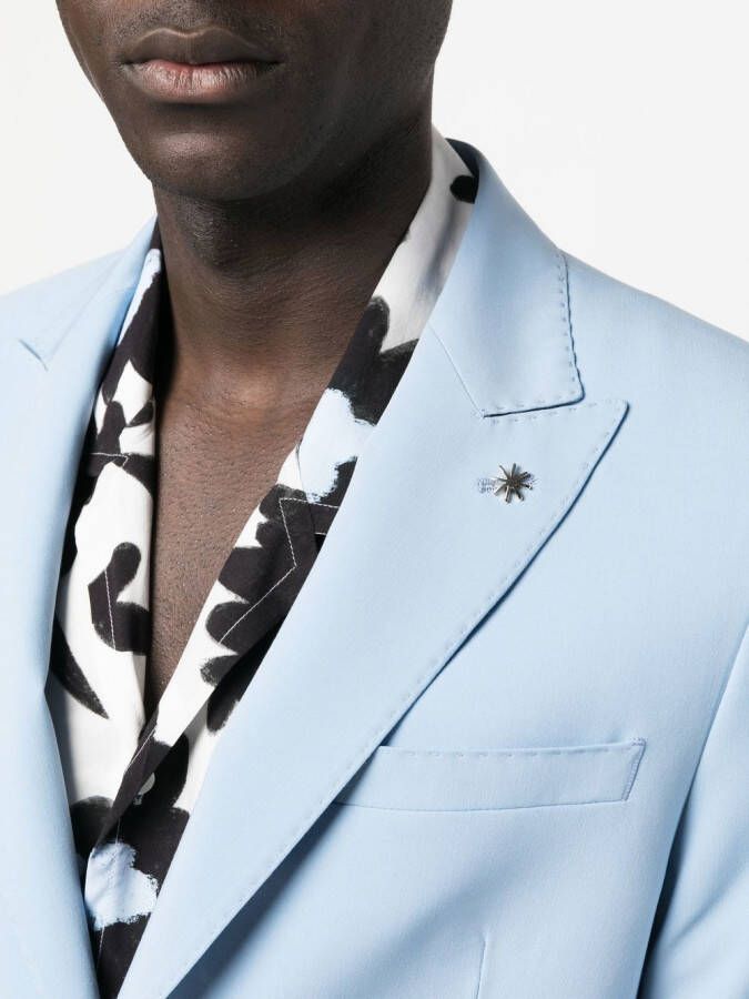 Manuel Ritz Pak met enkele rij knopen Blauw