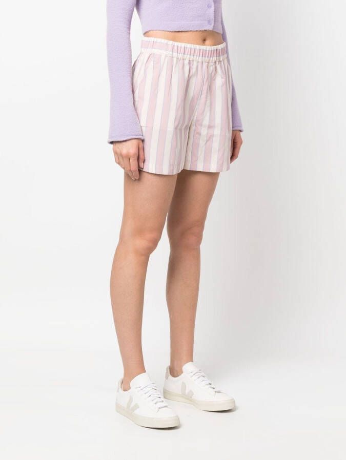 Manuel Ritz Shorts met elastische tailleband Roze