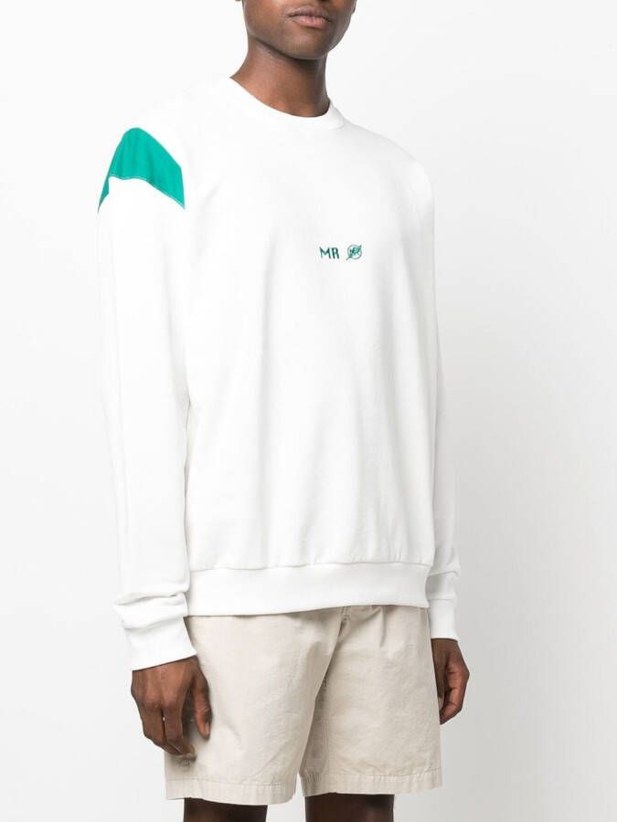 Manuel Ritz Sweater met geborduurd logo Wit