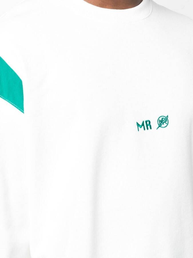 Manuel Ritz Sweater met geborduurd logo Wit