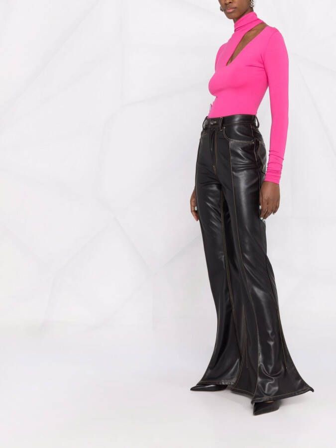MANURI Blouse met uitgesneden detail Roze
