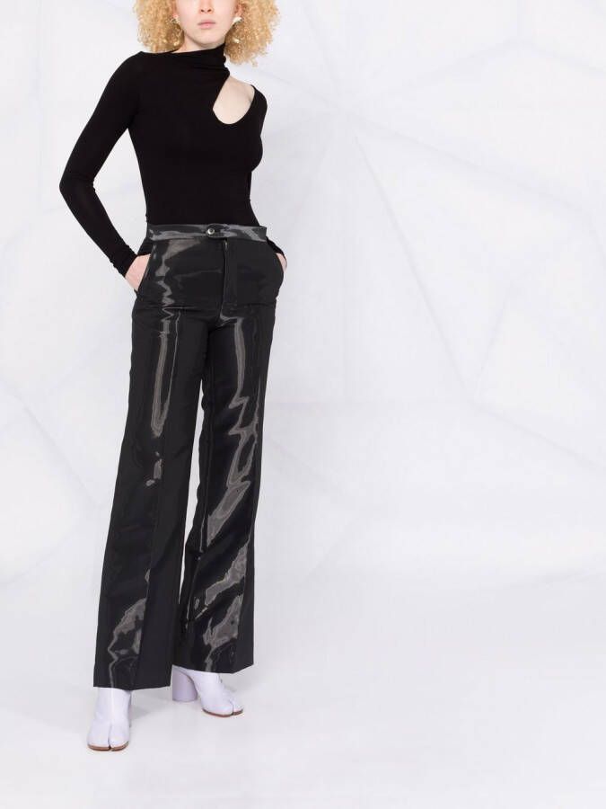MANURI Blouse met uitgesneden detail Zwart