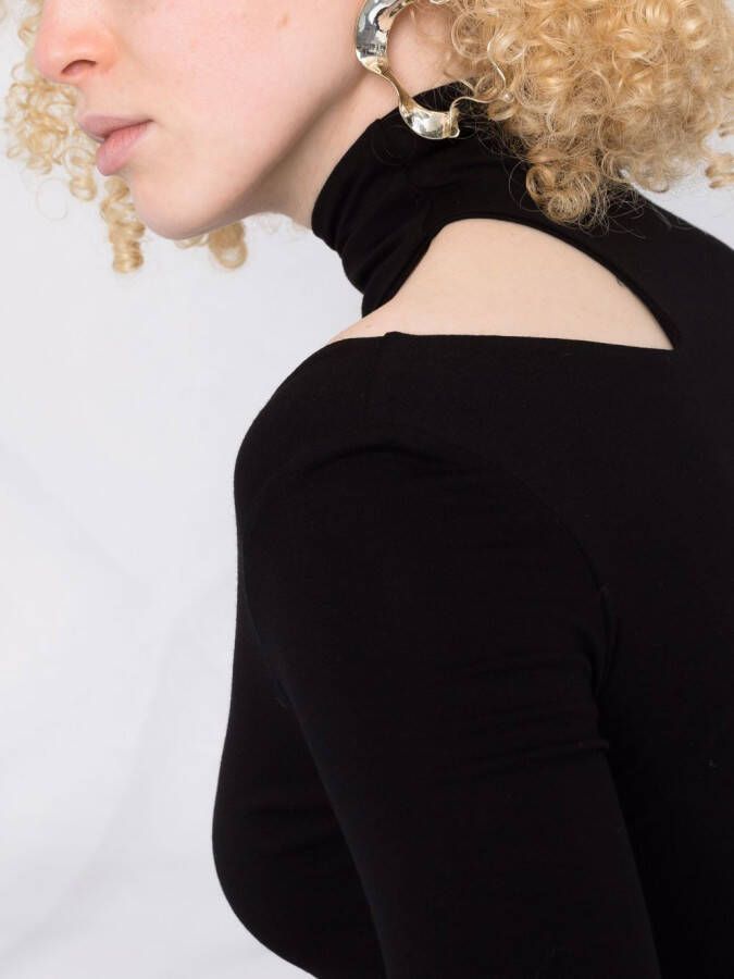 MANURI Blouse met uitgesneden detail Zwart