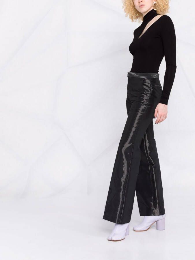 MANURI Blouse met uitgesneden detail Zwart