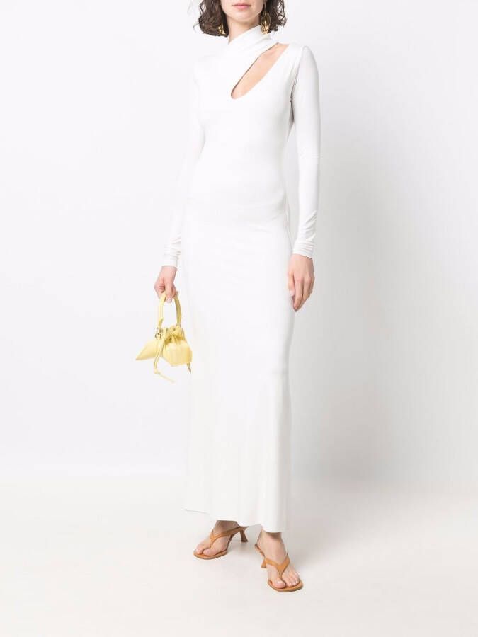 MANURI Jurk met uitgesneden detail Wit