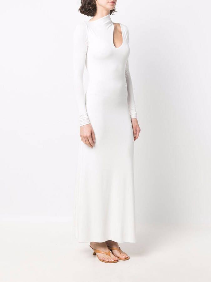 MANURI Jurk met uitgesneden detail Wit