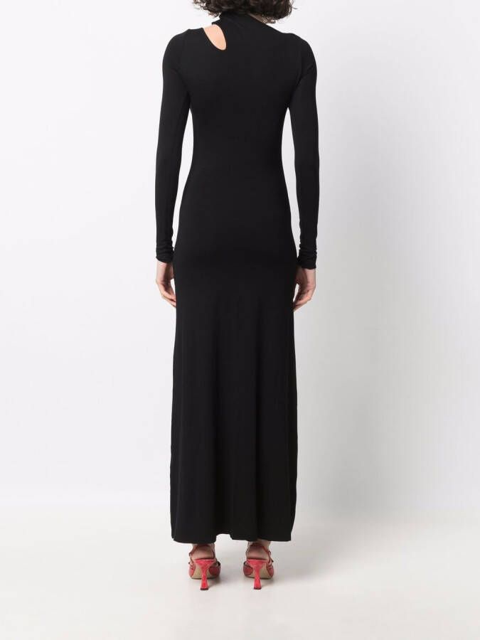 MANURI Jurk met uitgesneden detail Zwart