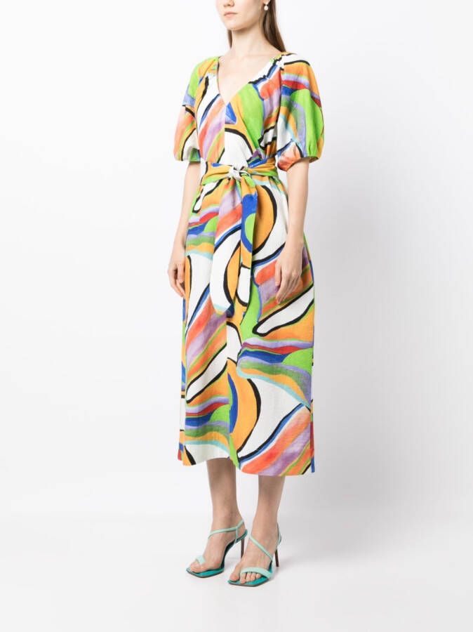 Mara Hoffman Midi-jurk met print Geel