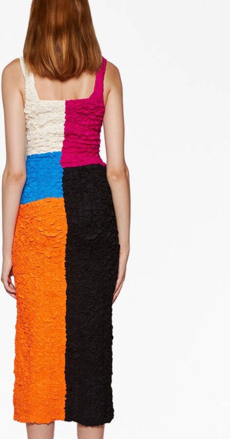 Mara Hoffman Midi-jurk met colourblocking Oranje