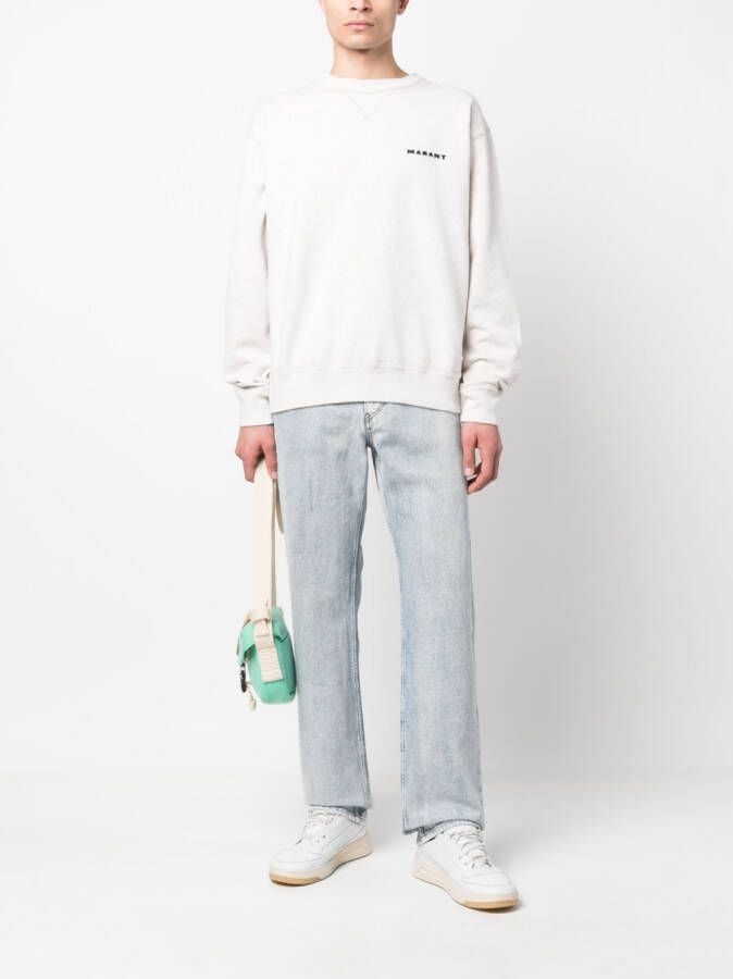 MARANT Mikis sweater met geborduurd logo Beige
