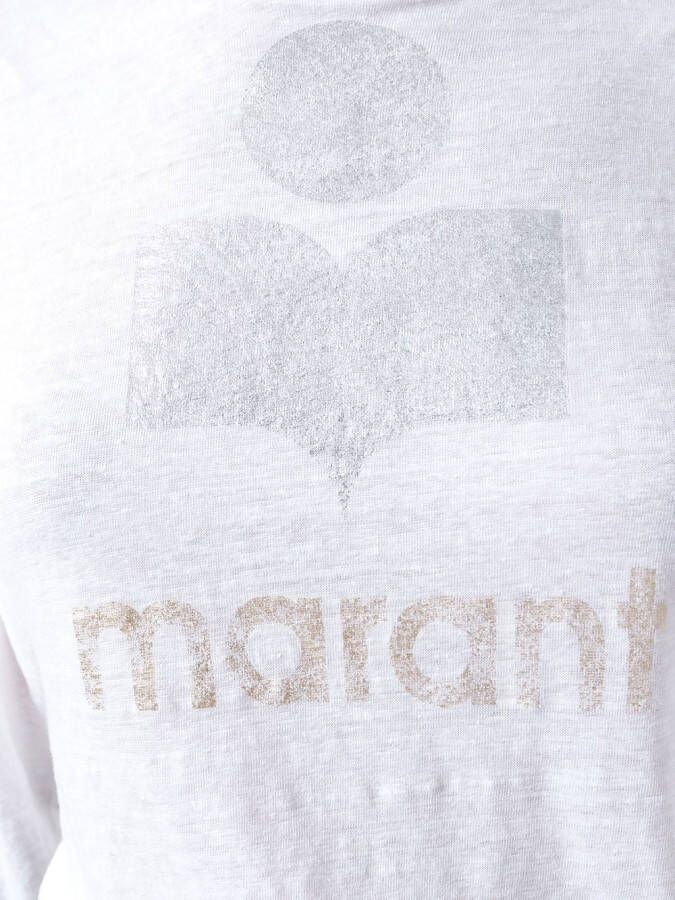 MARANT ÉTOILE Kilsen T-shirt met lange mouwen Wit
