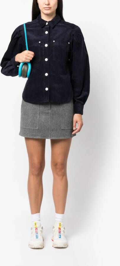 MARANT ÉTOILE Renata ribfluwelen blouse Blauw
