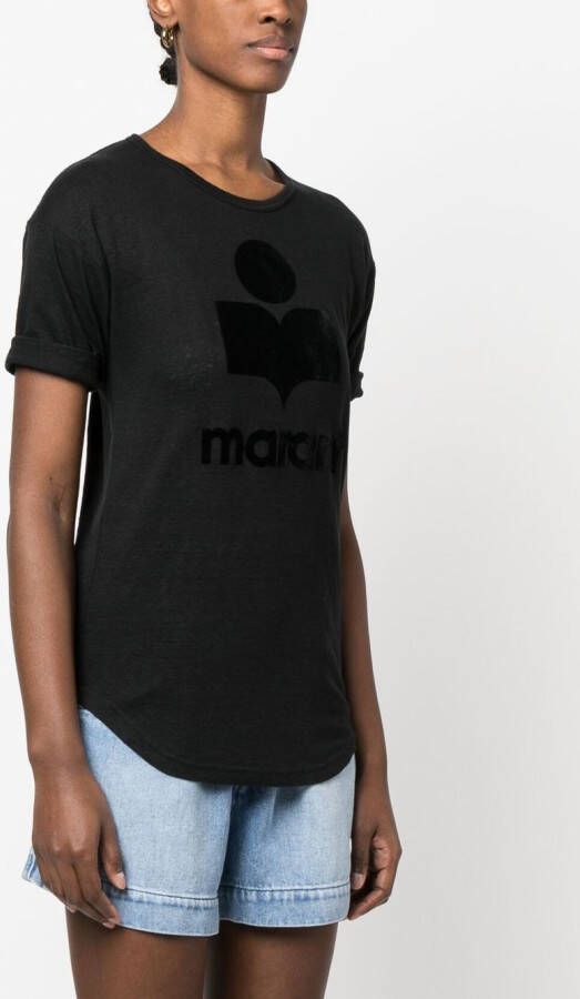 MARANT ÉTOILE T-shirt met logo Zwart