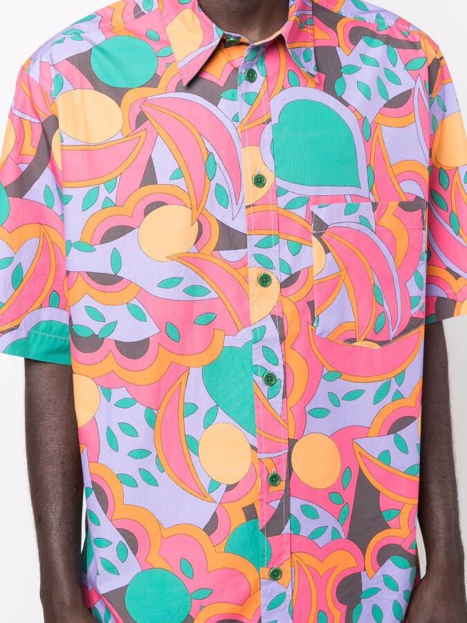 MARANT Overhemd met abstracte print Paars