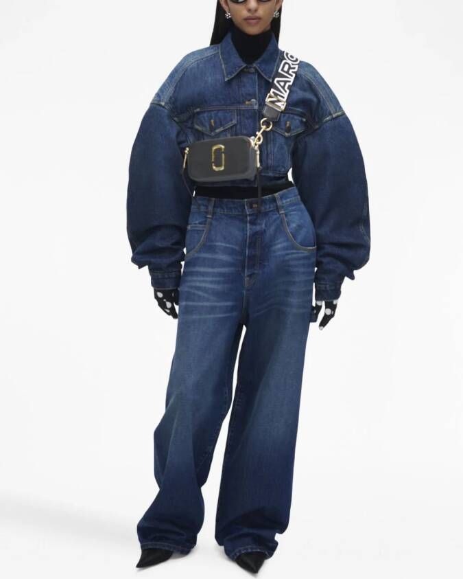 Marc Jacobs The Snapshot leren cameratas Zwart