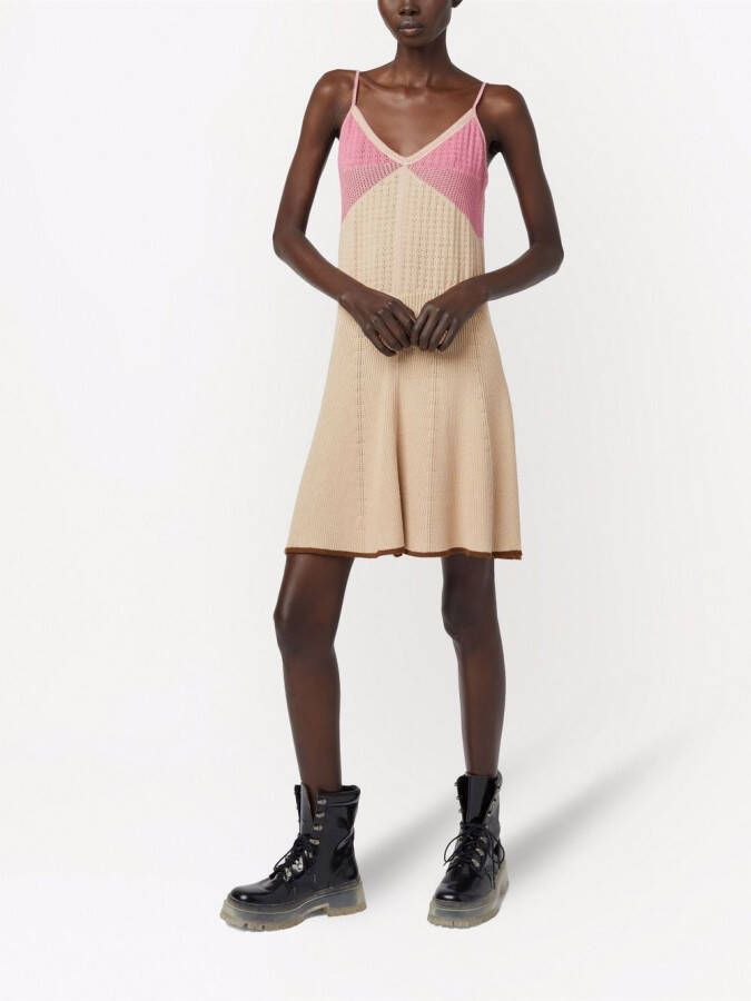 Marc Jacobs Gebreide mini-jurk Beige
