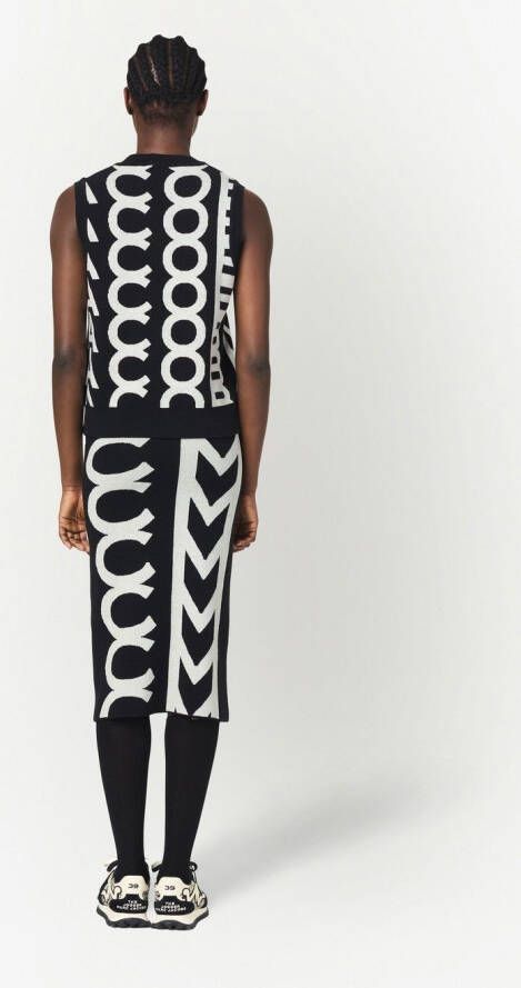 Marc Jacobs Hemd met monogram Zwart