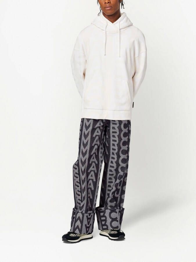 Marc Jacobs Oversized hoodie met trekkoord en monogram Wit