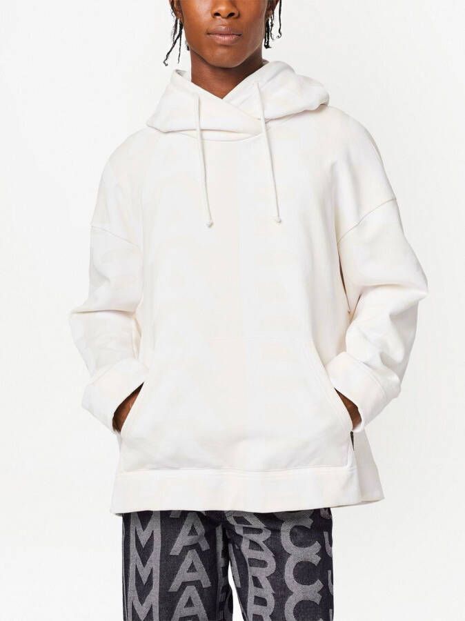 Marc Jacobs Oversized hoodie met trekkoord en monogram Wit